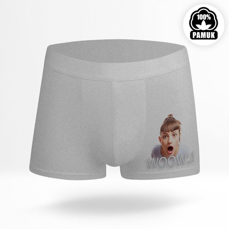 Kişiye Özel Gri Boxer - 15