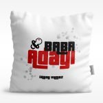 Kişiye Özel Baba Adayı Tasarımlı Beyaz Saten Yastık - 7