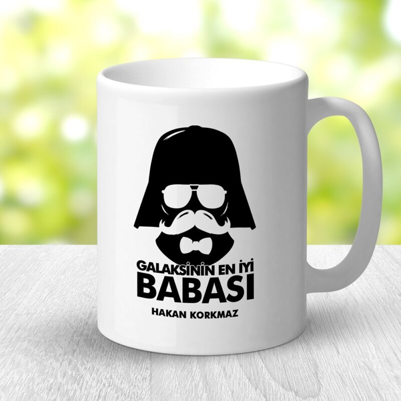 Kişiye Özel Beyaz Kupa Bardak (Babalar Günü Temalı) 14-T