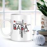 Kişiye Özel Beyaz Kupa Bardak (Babalar Günü Temalı) 001