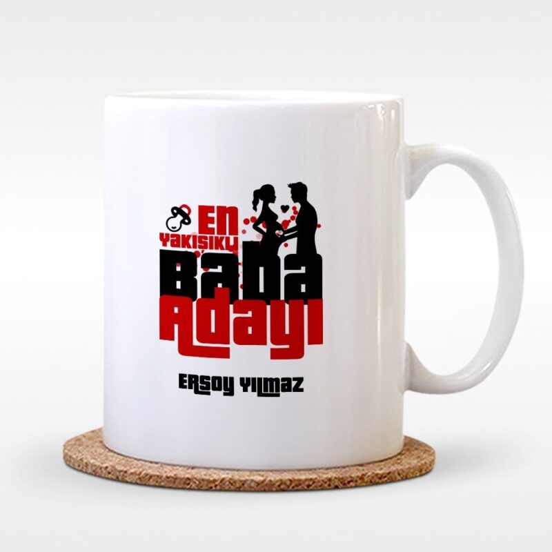 Kişiye Özel Baba Adayı Tasarımlı Beyaz Kupa Bardak - 7