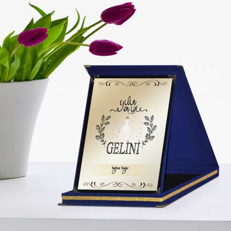 Kişiye Özel Yılın En İyi Gelini Lacivert Plaket Ödülü