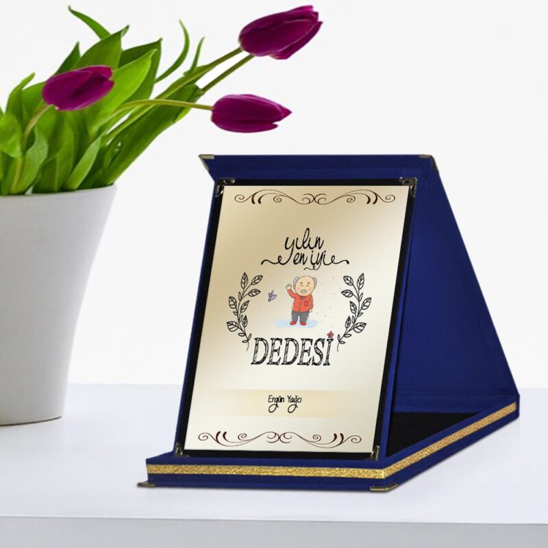 Kişiye Özel Yılın En İyi Dedesi Lacivert Plaket Ödülü