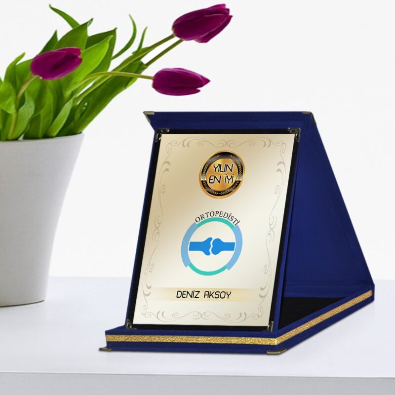 Kişiye Özel Yılın En İyi Ortopedisti Lacivert Plaket Ödülü - 1