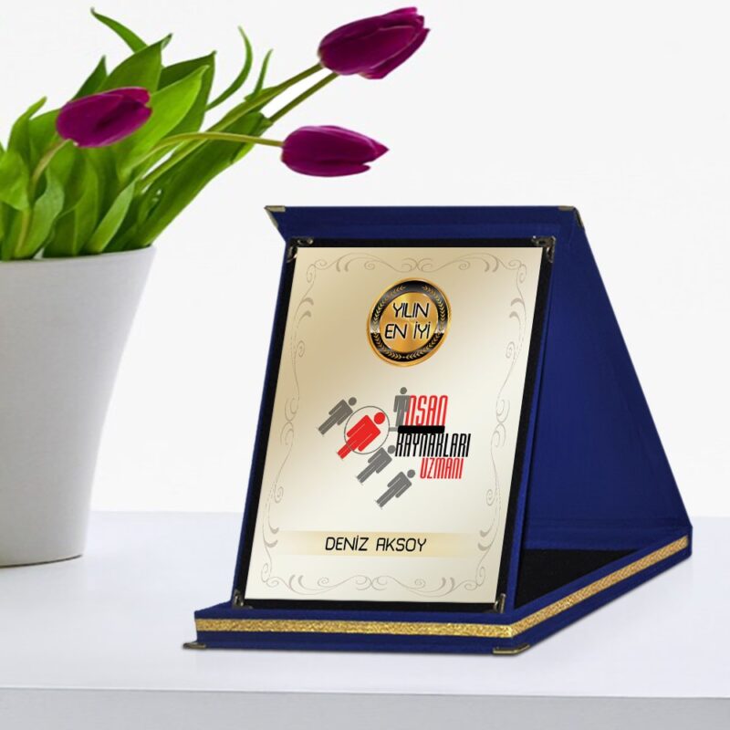 Kişiye Özel Yılın En İyi İnsan Kaynakları Uzmanı Lacivert Plaket Ödülü