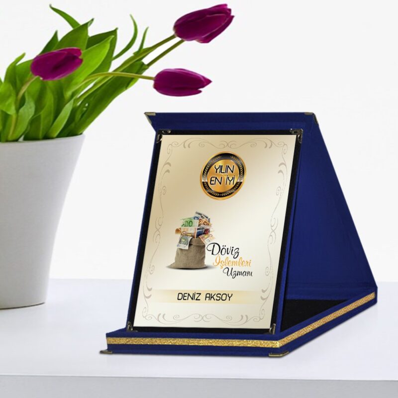 Kişiye Özel Yılın En İyi Döviz İşlemleri Uzmanı Lacivert Plaket Ödülü - 1
