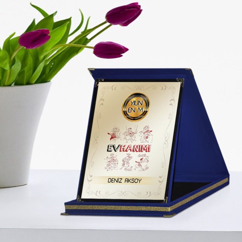 Kişiye Özel Yılın En İyi Ev Hanımı Lacivert Plaket Ödülü - 2