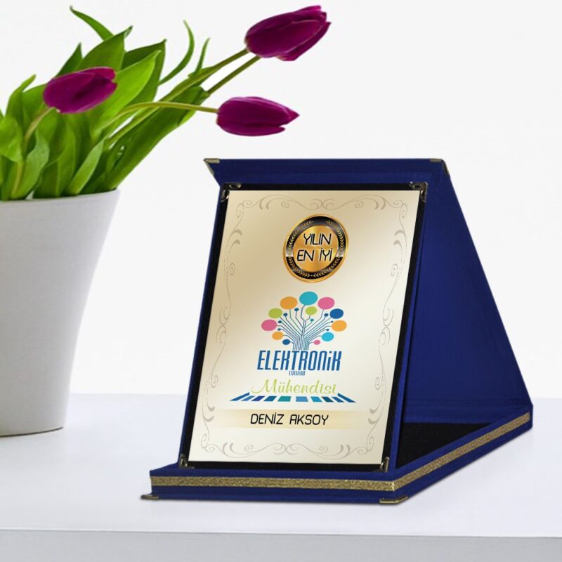 Kişiye Özel Yılın En İyi Elektronik Mühendisi Lacivert Plaket Ödülü - 1