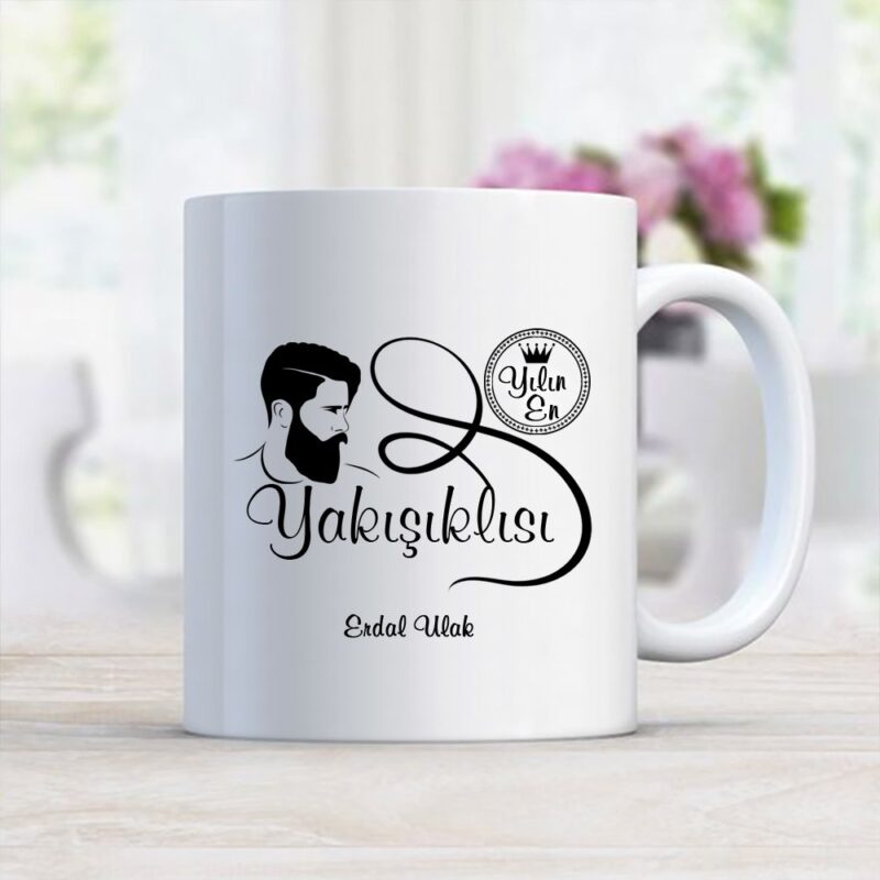 Kişiye Özel Yılın En Yakışıklısı Beyaz Kupa Bardak