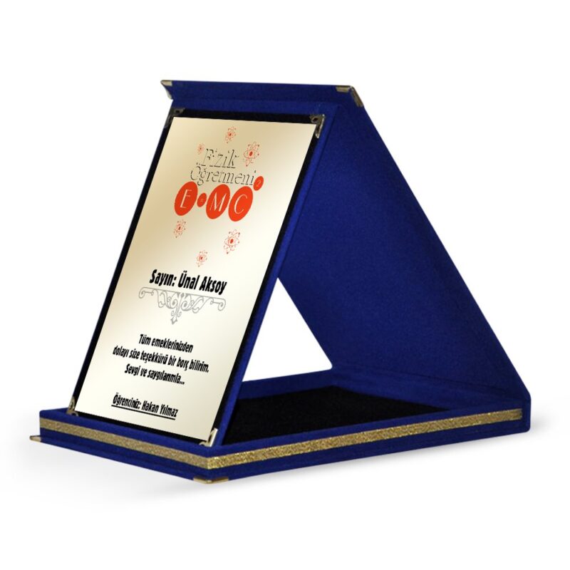 Kişiye Özel Fizik Öğretmeni Lacivert Plaket - 2