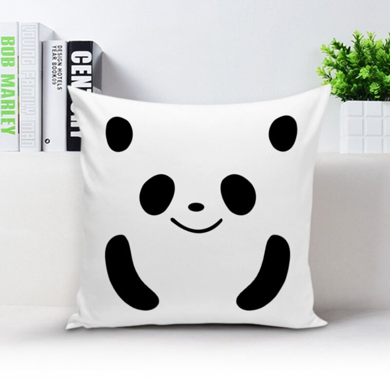 Kişiye Özel Bay Panda Beyaz Yastık
