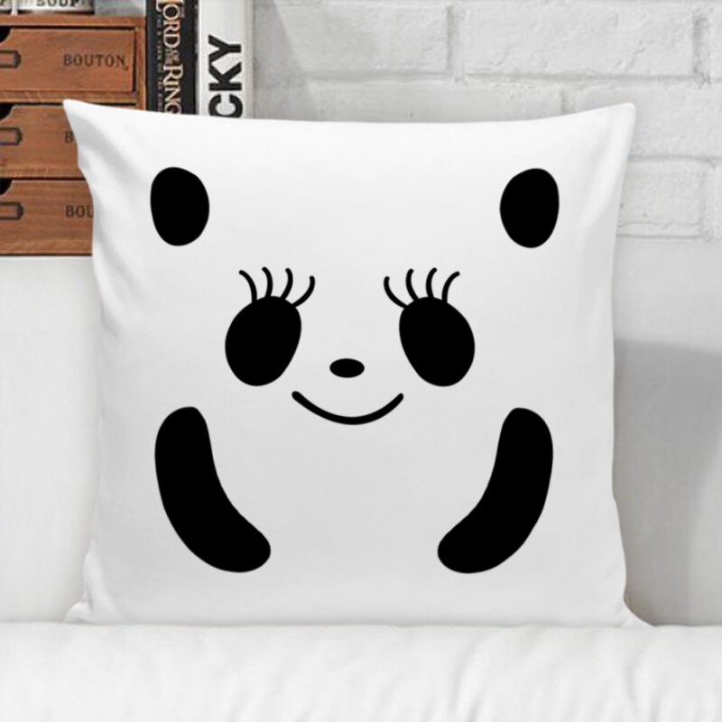 Kişiye Özel Bayan Panda Beyaz Yastık