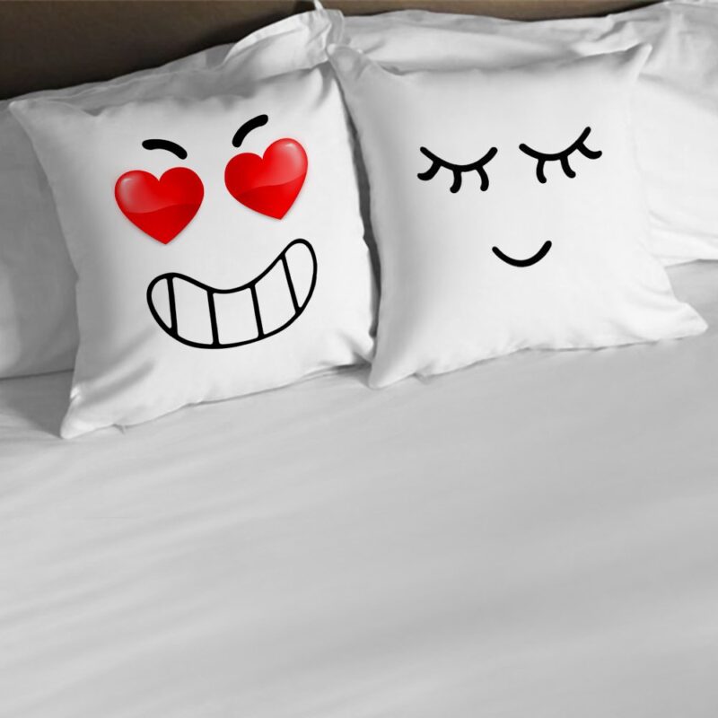 Kişiye Özel 2li Relax &amp;amp; Shy Beyaz Yastık Takımı