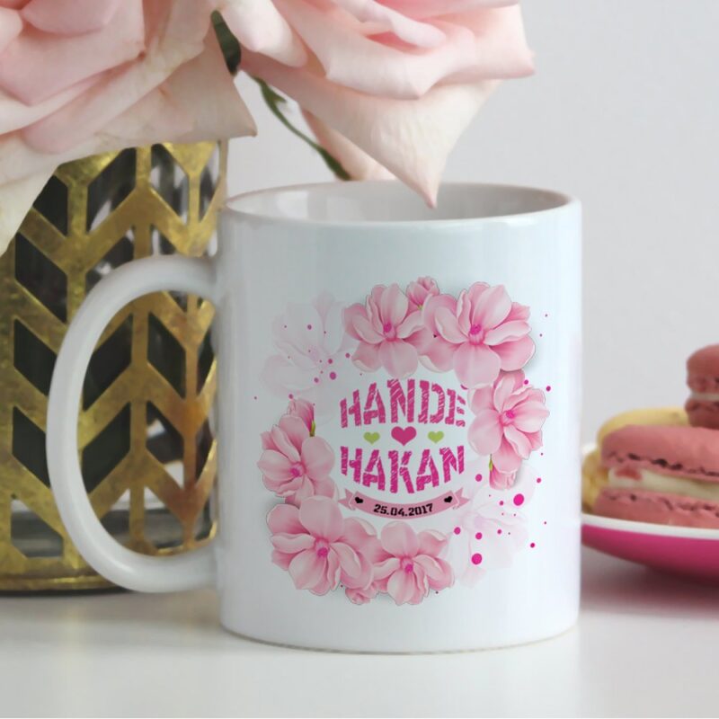 Kişiye Özel Sevgililer Günü Tasarımlı Beyaz Kupa Bardak - 8