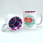Kişiye Özel Porselen I Love You Beyaz Kupa Bardak