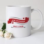 Kişiye Özel Beyaz Kupa Bardak (Sevgililer Günü Temalı-60)