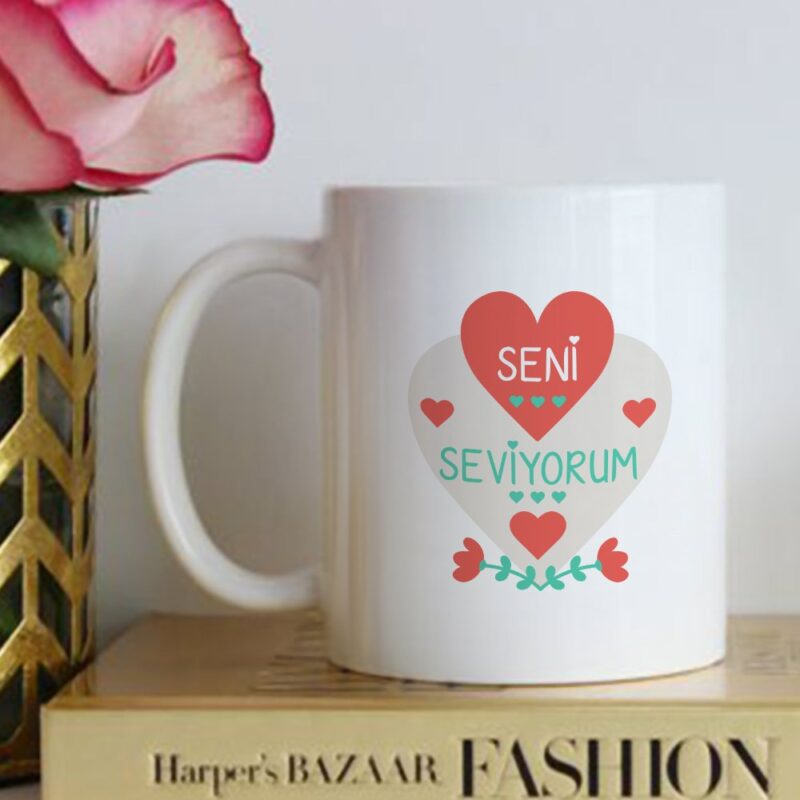 Kişiye Özel Seni Seviyorum Beyaz Kupa Bardak