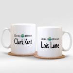 Kişiye Özel İkili Clark Kent &amp;amp; Lois Lane Beyaz Kupa Bardak