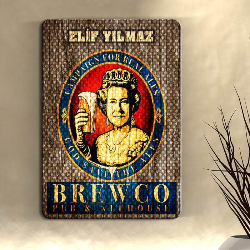 Kişiye Özel Beer Tasarımlı Retro Ahşap Duvar Levhası - 13