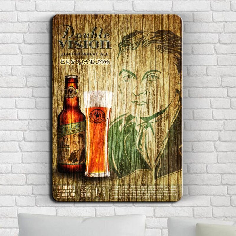 Kişiye Özel Beer Tasarımlı Retro Ahşap Duvar Levhası - 9