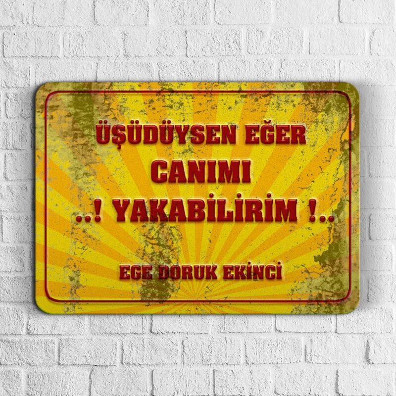 Kişiye Özel Retro Sokak Tabelası Tasarımlı Ahşap Duvar Levhası (Duvar Yazılı) 4