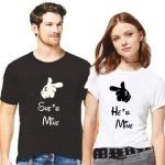 Sevgili Tişörtleri Bay Bayan Çift Kombini O Benim Yüksek Kalite Siyah Beyaz Tshirt 2 Adet