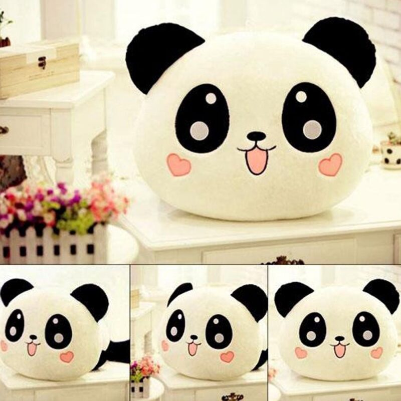 Sevgiliye Sevgililer Günü Hediyesi Sevimli Panda Yastık 35cm Nakış İşleme