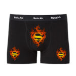 Superman Baskılı Siyah Erkek Boxer