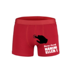 Sevgiliye Özel Espirili Hediye Burayı Ancak Tasarım Baskılı Kırmızı Erkek Boxer