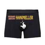 Burayı Ancak Hanımeller Baskılı Espirili Siyah Erkek Boxer Pamuklu