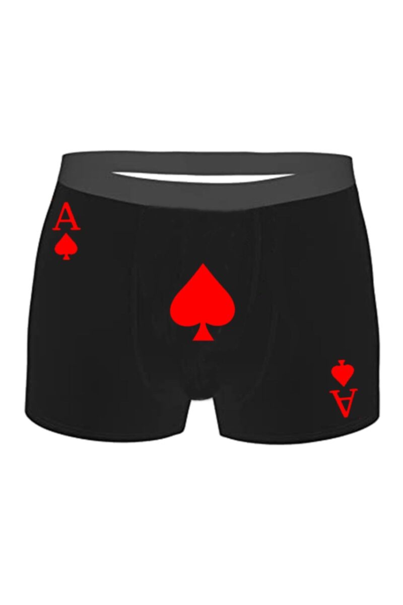 Baskılı Siyah Erkek Boxer