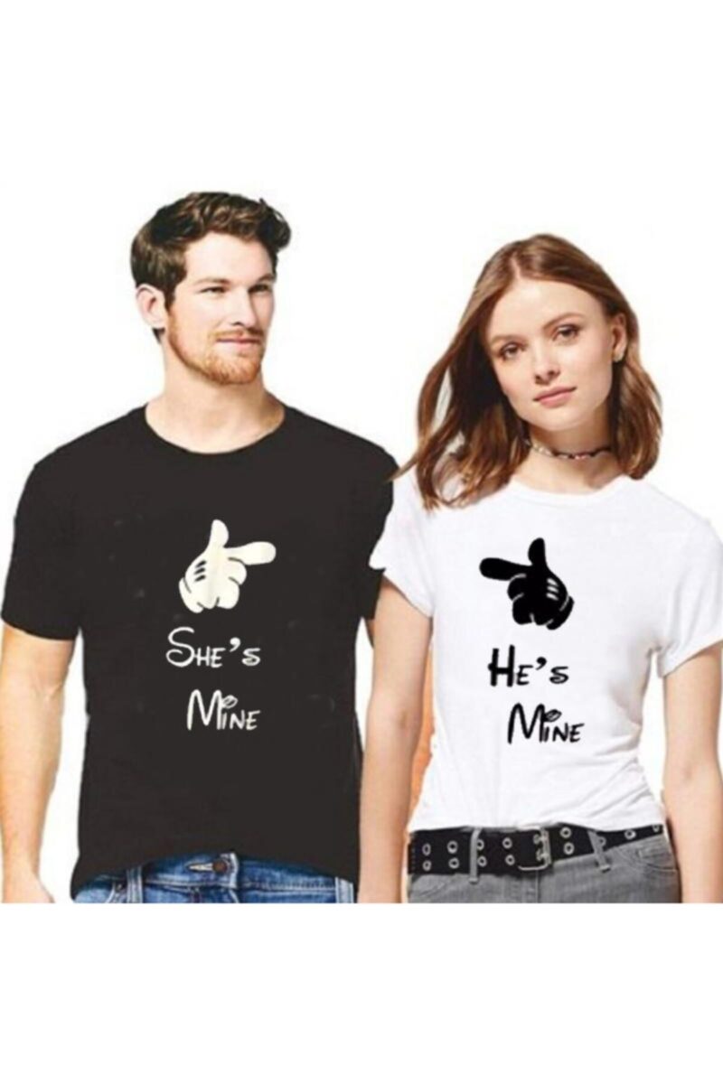 Sevgili Tişörtleri Bay Bayan Çift Kombini O Benim Yüksek Kalite Siyah Beyaz Tshirt 2 Adet
