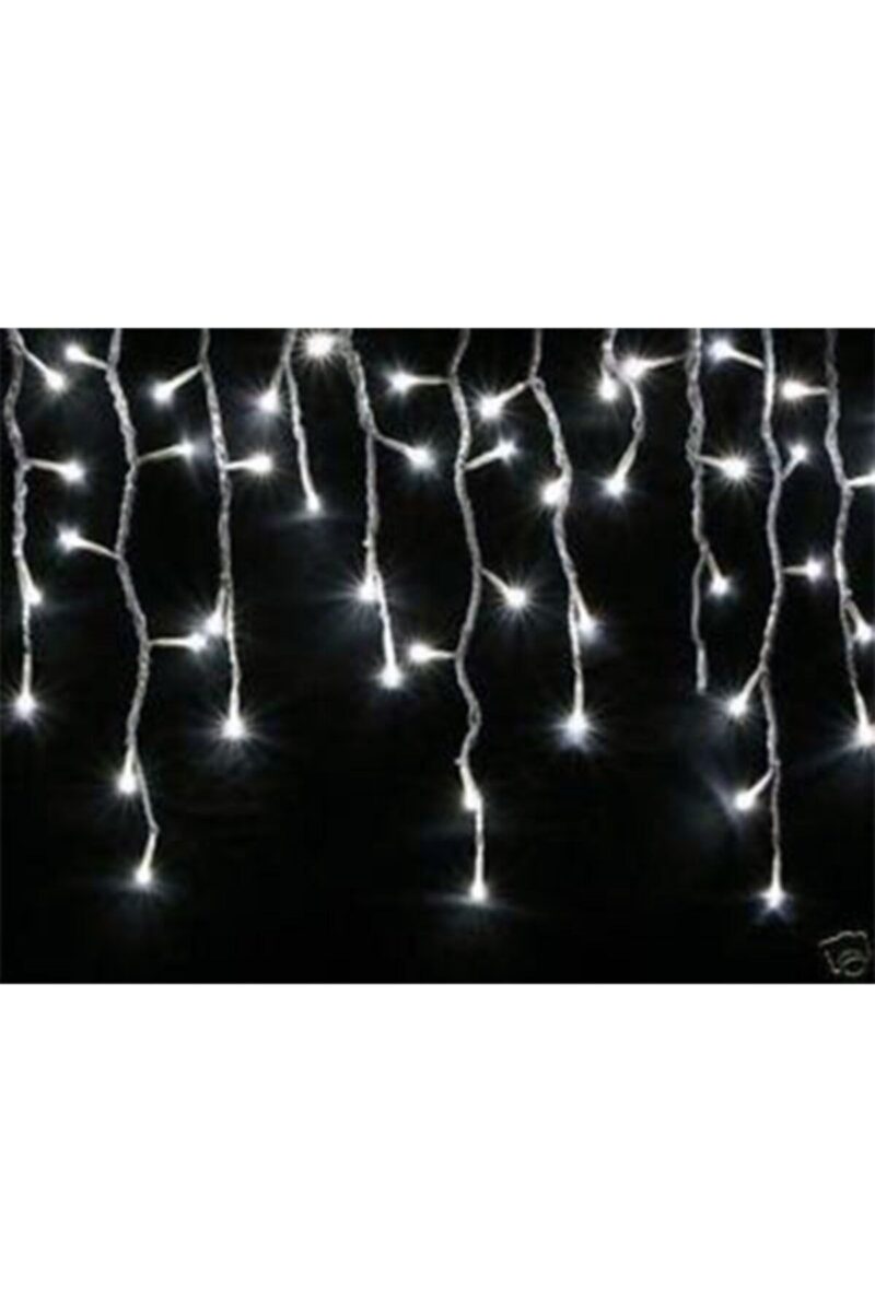 Saçaklı Led Dekorasyon Işığı 3 Metre Buz Beyaz Eklemeli 14 Sıra Saçak - Görsel 2