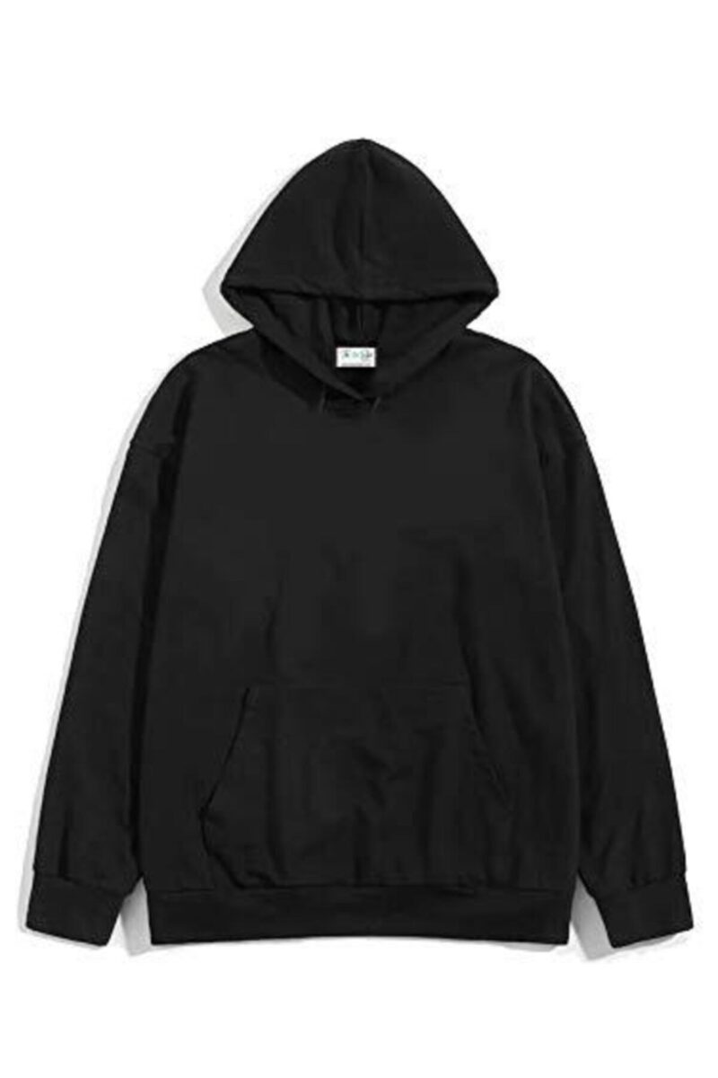 2 Iplik Siyah Pamuklu Hoodie Kapüşonlu Erkek Sweatshirt 1. Kalite Yerli Imalat Sweet Süper Fiyat