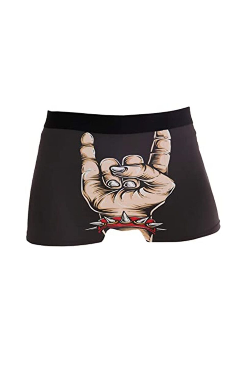 Metalci Always Metal Baskılı Espirili Siyah Erkek Boxer Pamuklu Yerli Üretim