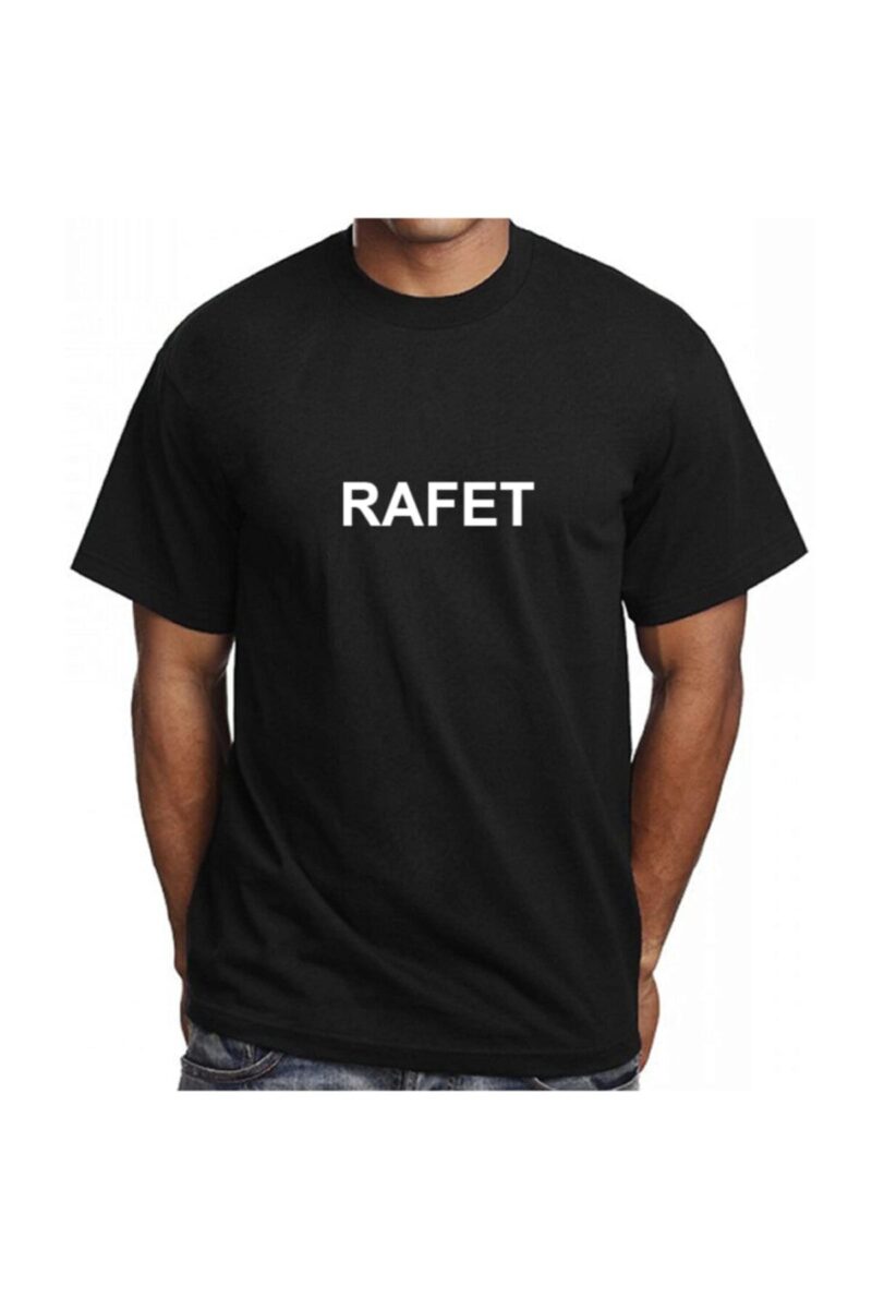 Siyah Isim Yazılan Tişört %100 Pamuk Tshirt