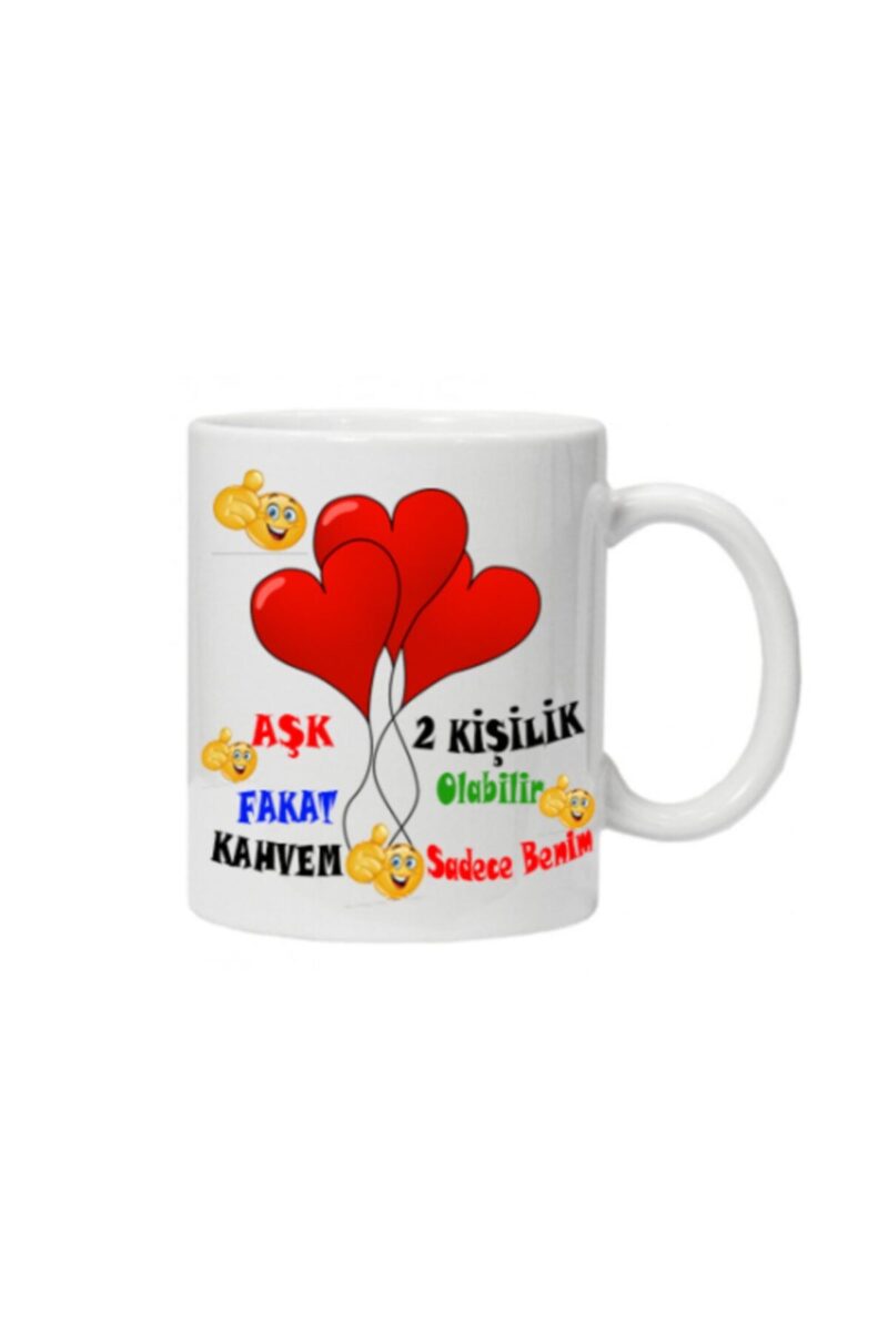 Beyaz Aşk 2 Kişilik Olabilir Baskılı Kupa