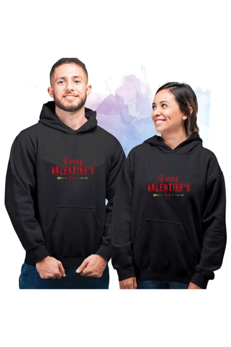 Sevgililer Gününe Özel 2 Adet Hoodie 2 Iplik Kapüşonlu Sevgili Kombini Sevgili Sweatshirt