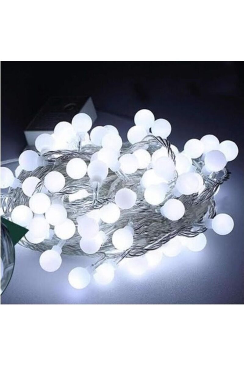 Şeffaf Kablolu Ev Ve Vitrin Dekor Işığı Beyaz Top Led